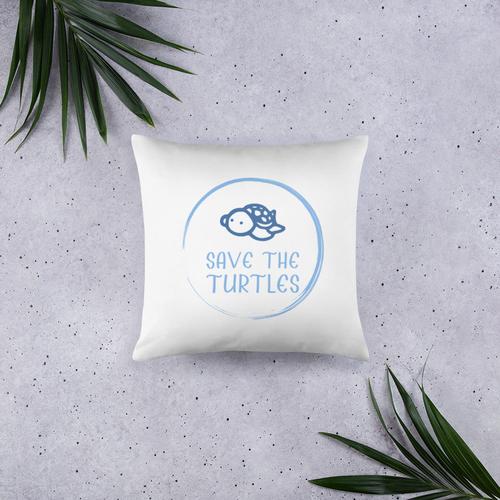 Save the Turtles Eco-Friendly Accent Pillow