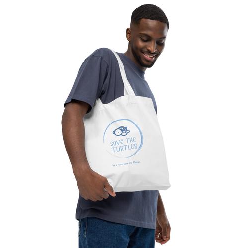 Save the Turtles Organic Cotton Fashion Tote Bag