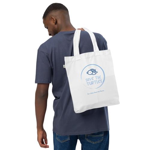 Save the Turtles Organic Cotton Fashion Tote Bag